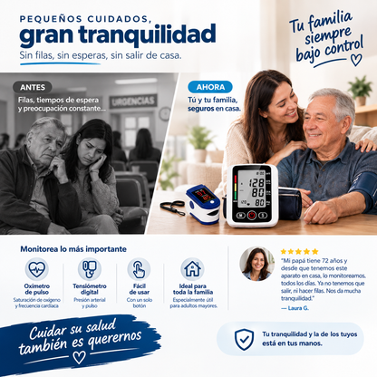 Combo Oximetro + Tensiometro 50% OFF