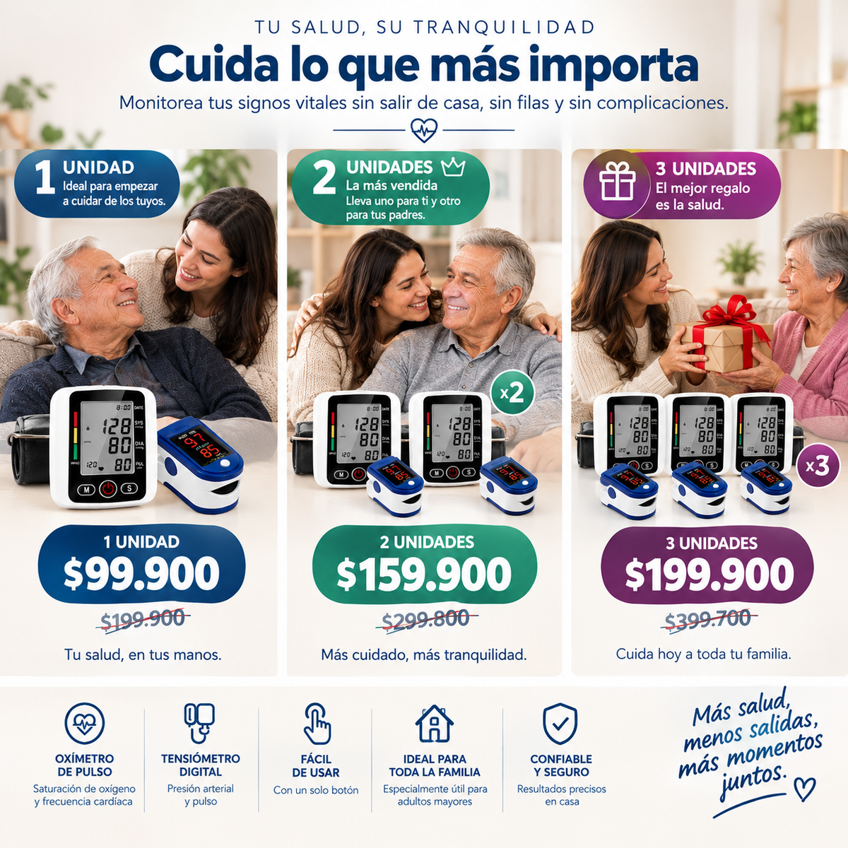 Combo Oximetro + Tensiometro 50% OFF