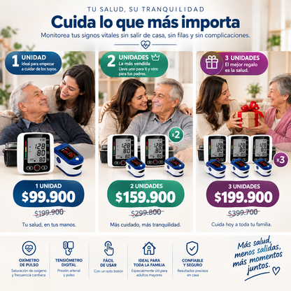 Combo Oximetro + Tensiometro 50% OFF
